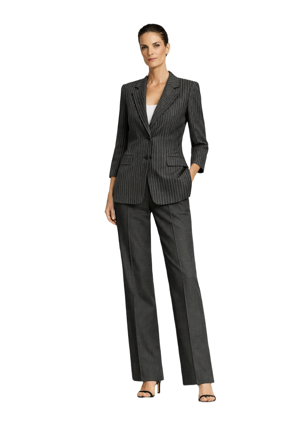 1990s Black Wool Blazer - Model