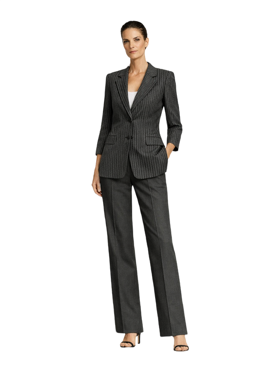 1990s Black Wool Blazer - Model
