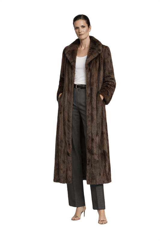 1990s Dark Brown Mink Fur Coat - Model