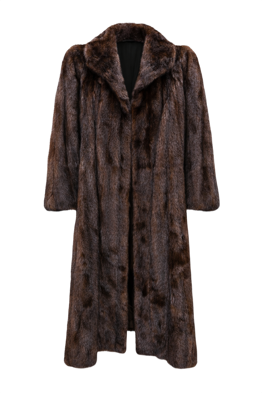 1990s Dark Brown Mink Fur Coat - Front View