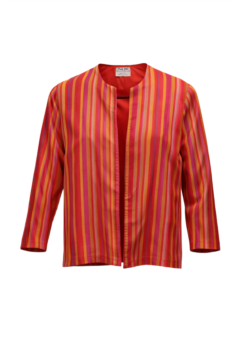 1960s Orange Cotton Jacket - Front View
