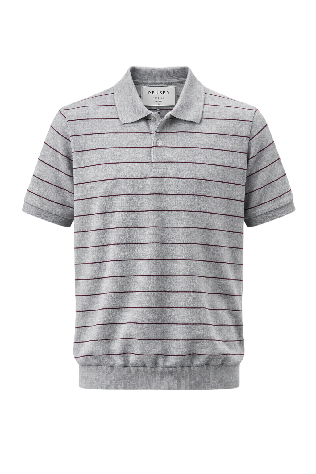 1970s Light Grey Cotton Polo - Front View