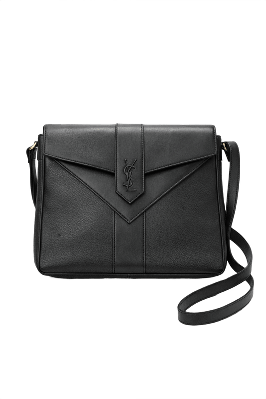 1990s Black Leather Bag - Front View