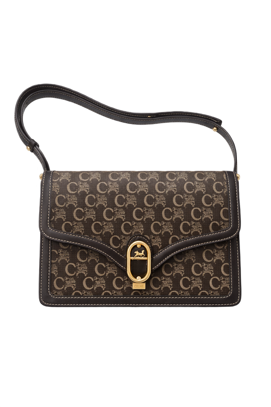 1980s Brown Canvas Bag - Front View