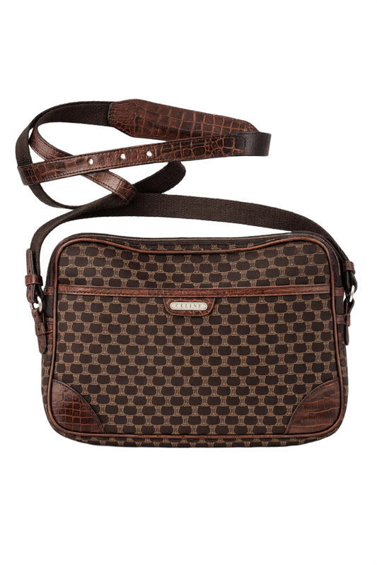 1980s Brown Synthetic Bag - Front View