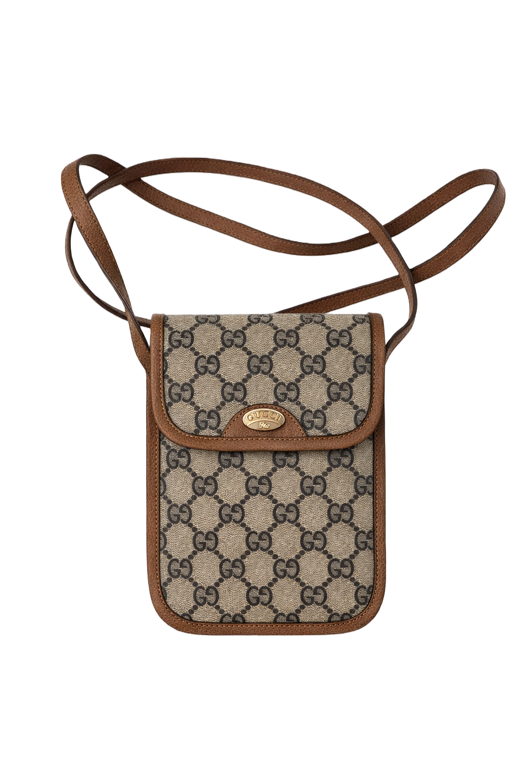 1980s Brown Canvas Bag - Front View