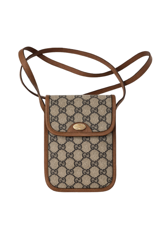 1980s Brown Canvas Bag - Front View