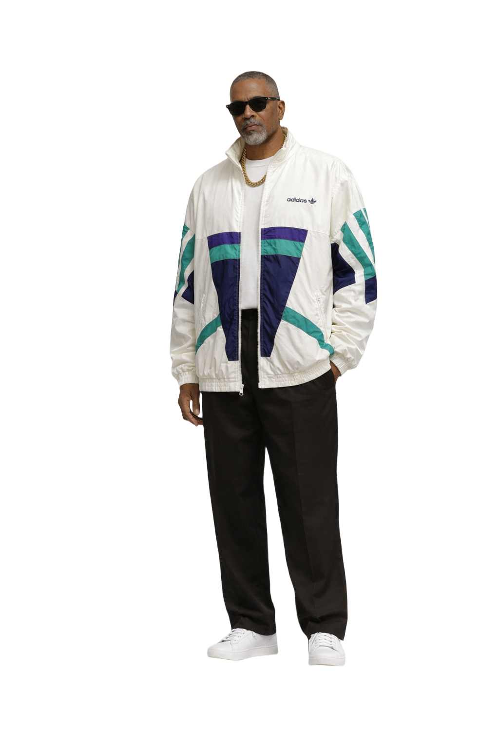 1990s White Synthetic Jacket - Model