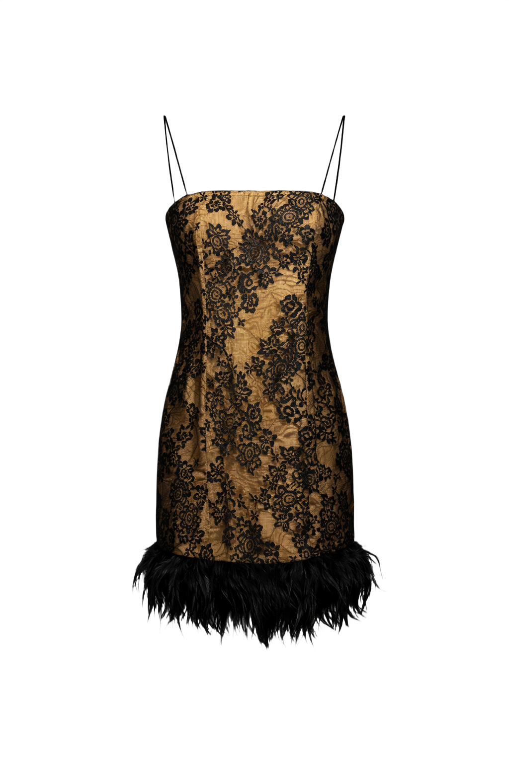 1980s Gold Satin Dress - Front View