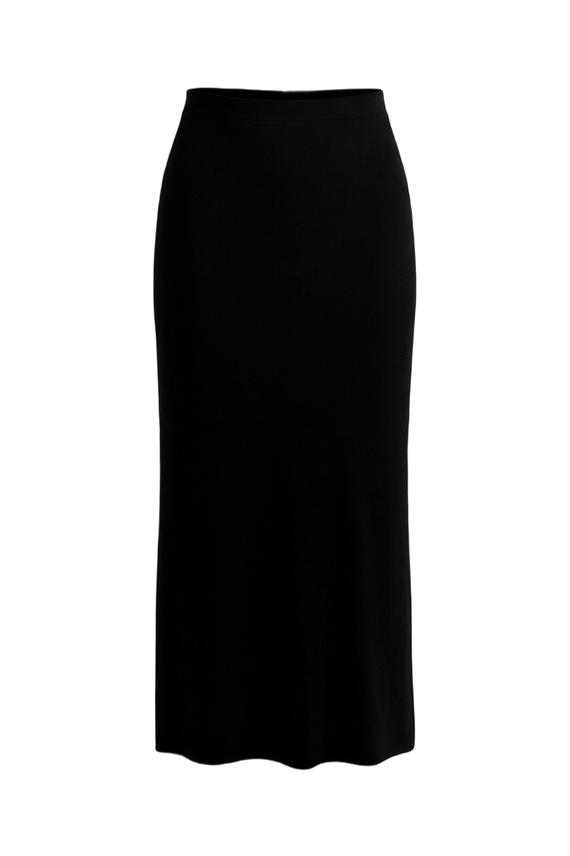 1970s Black Skirt - Front View