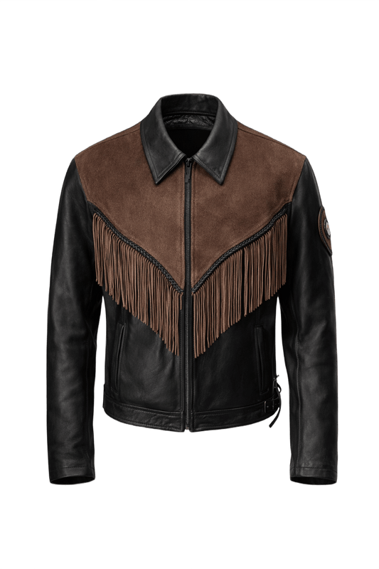 1970s Brown Leather Jacket - Front View