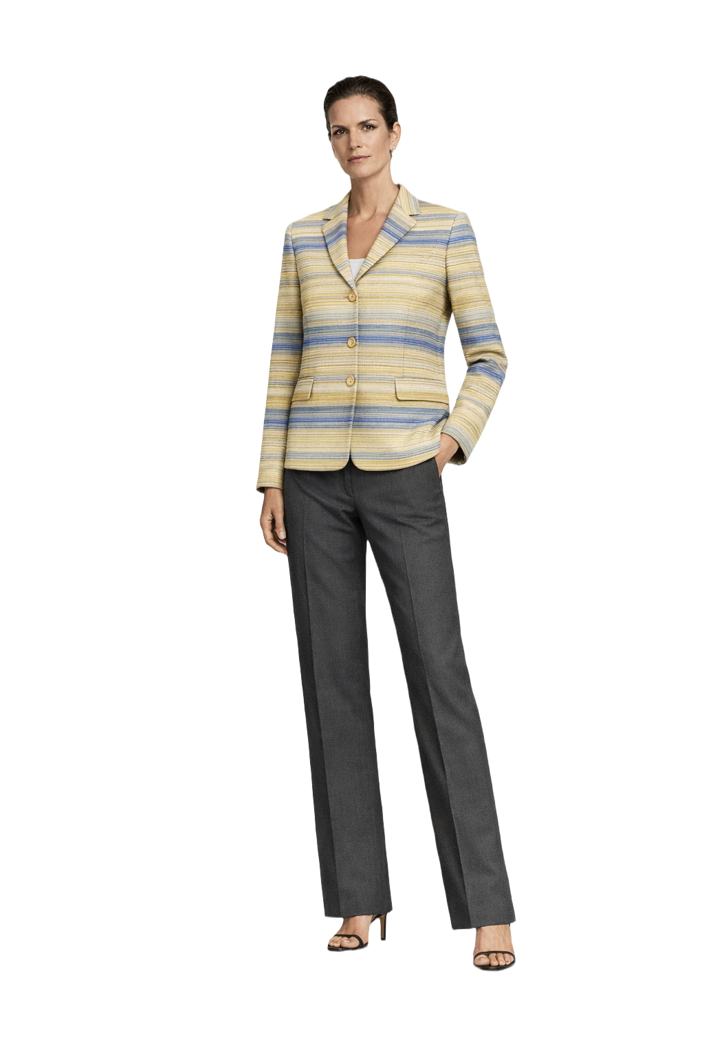 1990s Yellow Cotton Blazer - Model