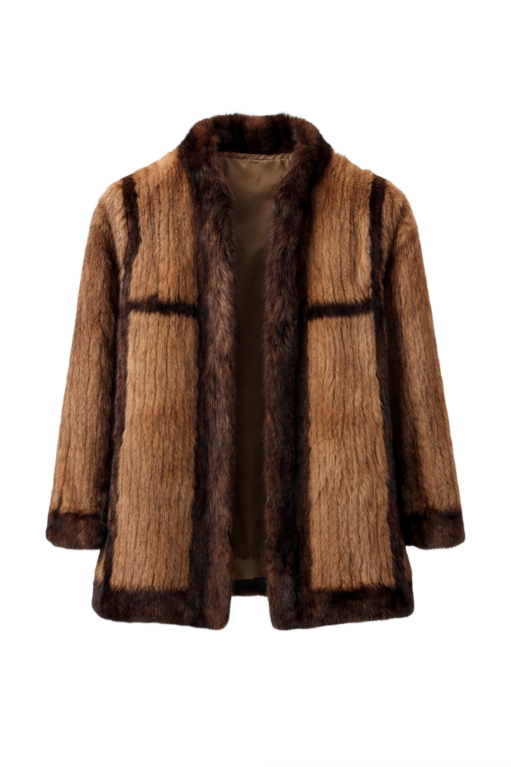 1980s Brown Fur Coat - Front View