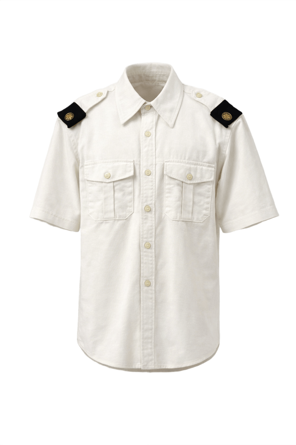 1940s White Cotton Shirt - Front View