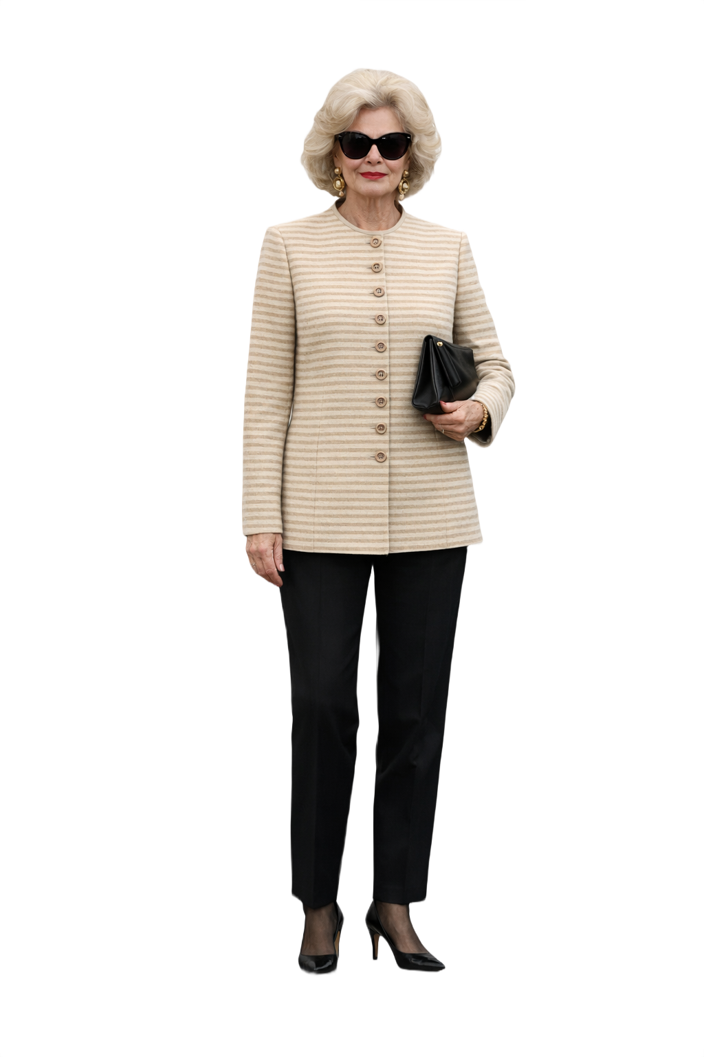 1990s Beige Wool Blend Blazer - Model