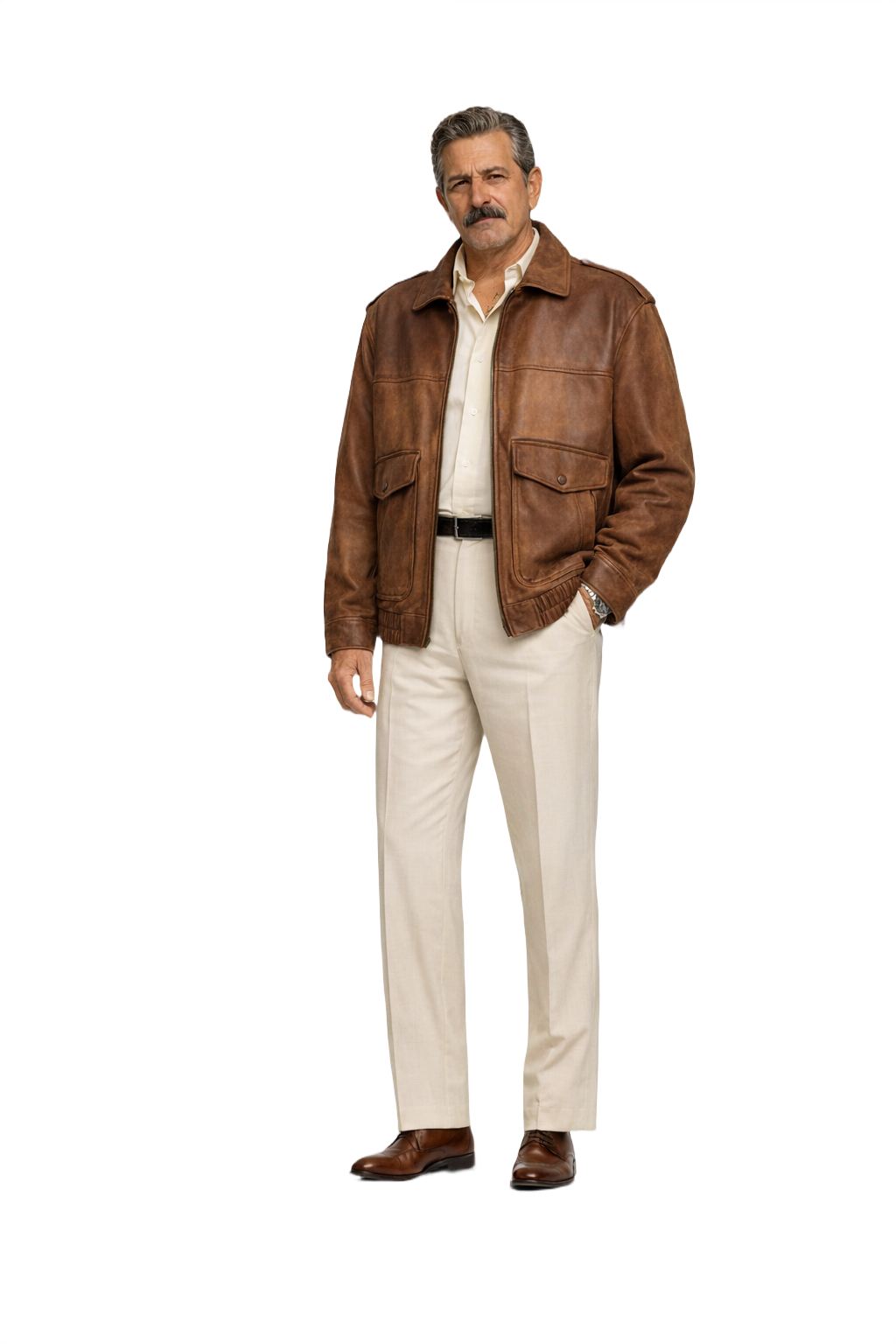 1980s Brown Suede Jacket - Model