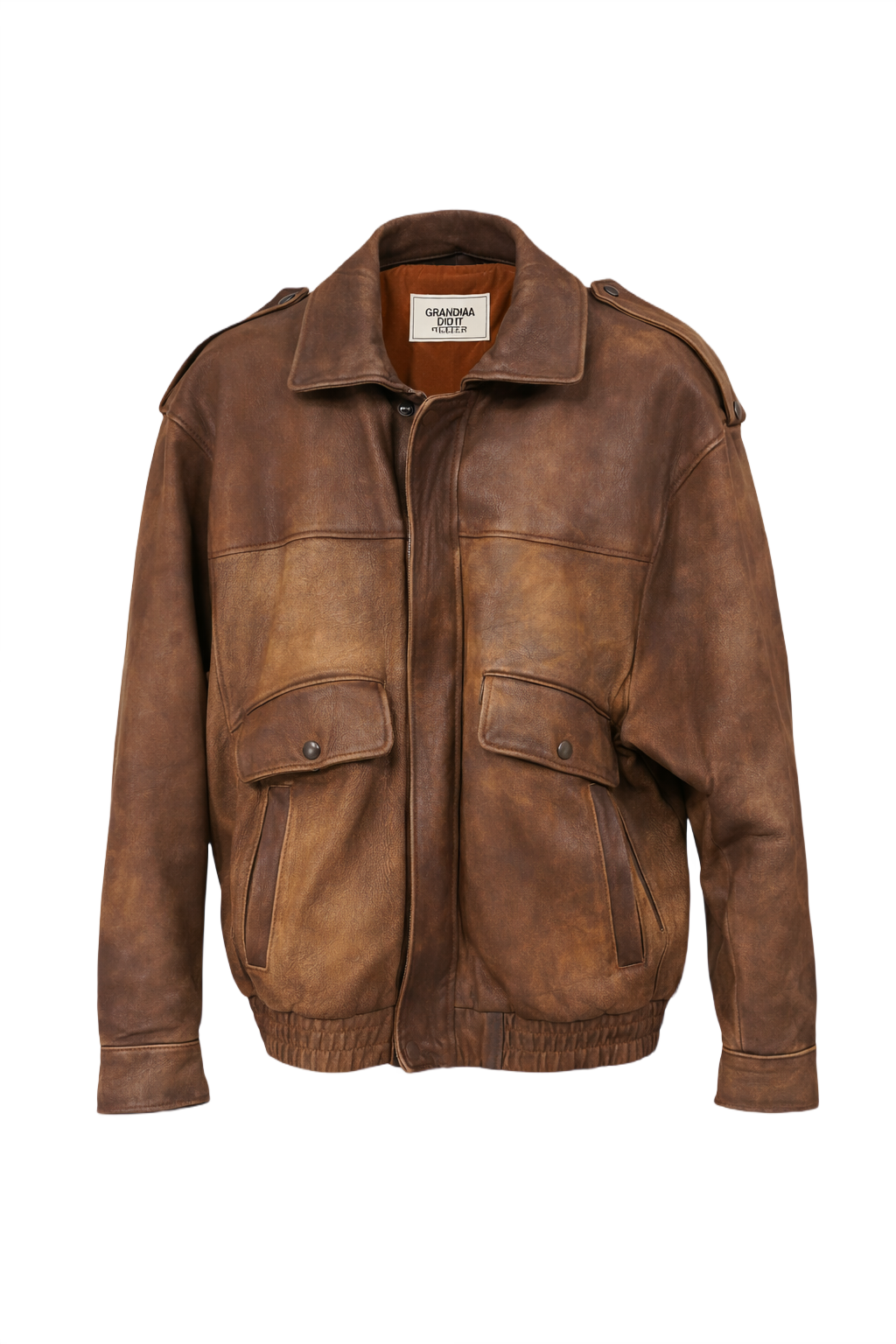 1980s Brown Suede Jacket - Front View