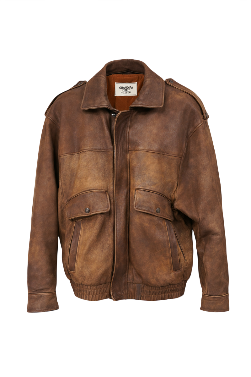 1980s Brown Suede Jacket - Front View