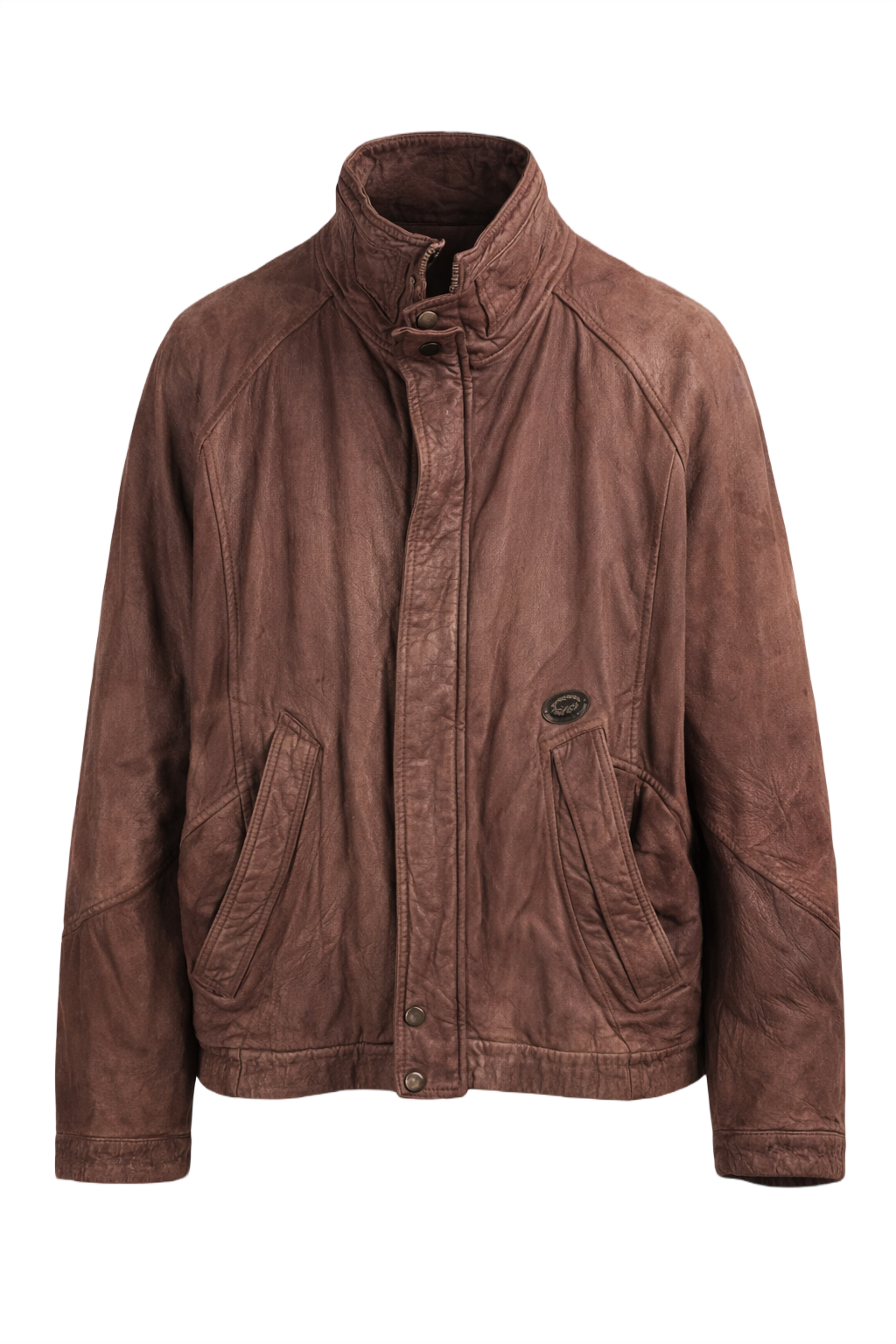 1980s Brown Suede Jacket - Front View