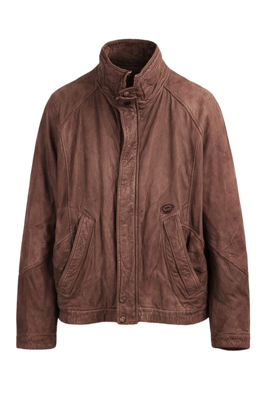 1980s Brown Suede Jacket - Front View