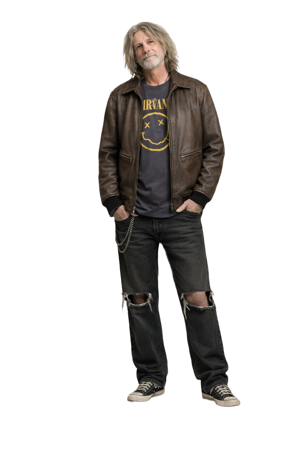 1990s Dark Brown Leather Jacket - Model