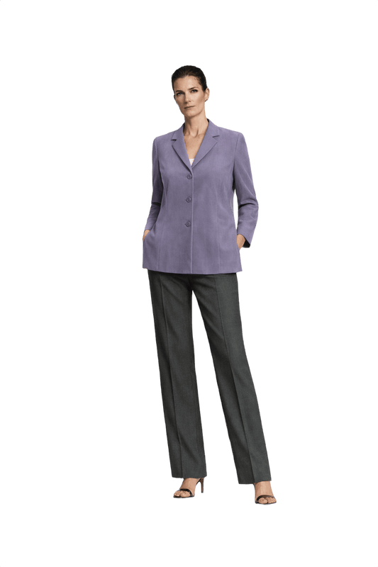 1990s Purple Wool Blend Blazer - Model