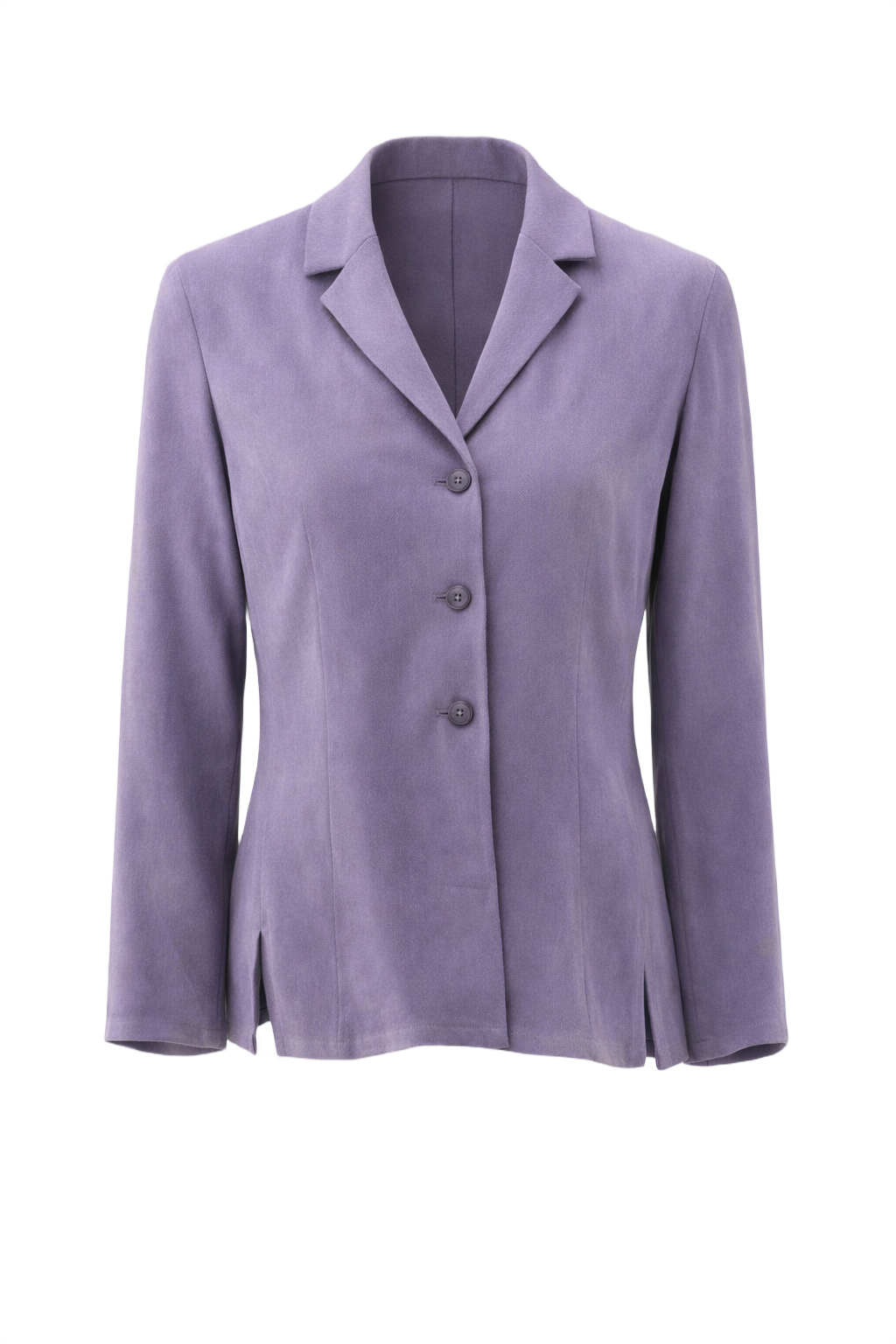 1990s Purple Wool Blend Blazer - Front View