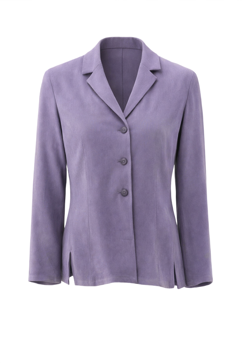 1990s Purple Wool Blend Blazer - Front View