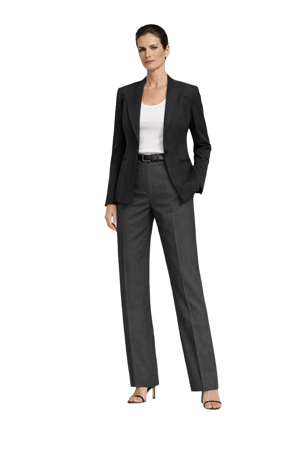 1990s Black Wool Blend Blazer - Model