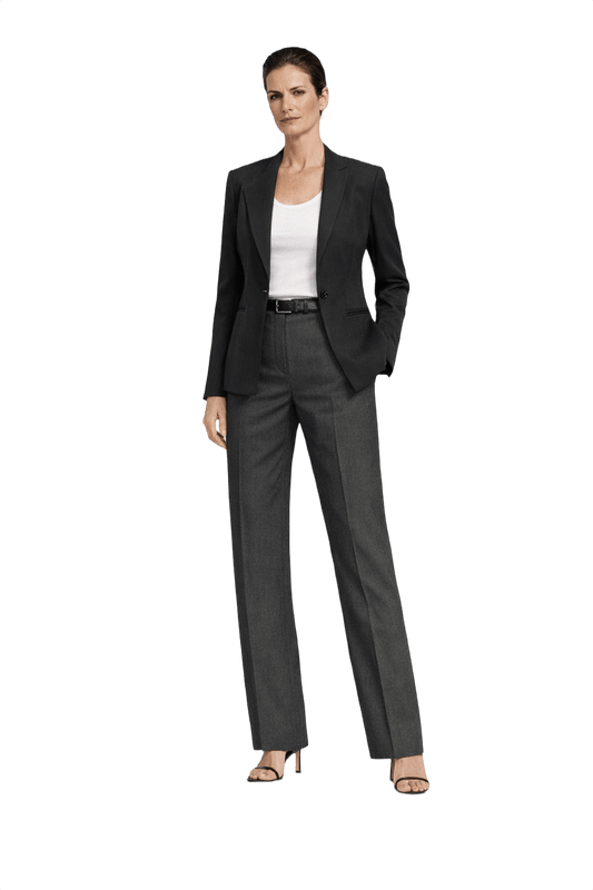 1990s Black Wool Blend Blazer - Model