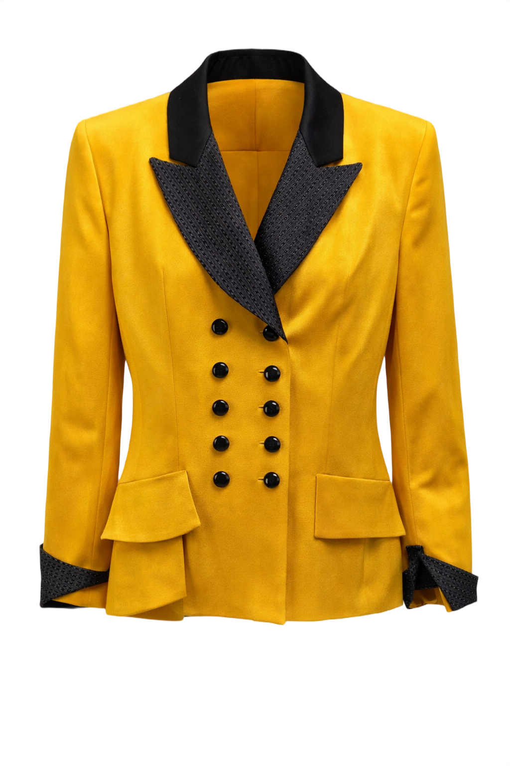 1950s Yellow Wool Blend Blazer - Front View