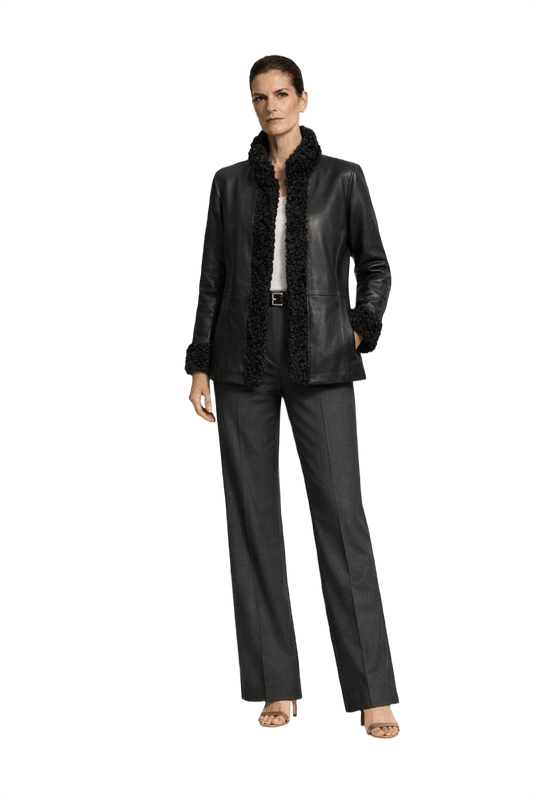 1990s Black Leather Jacket - Model