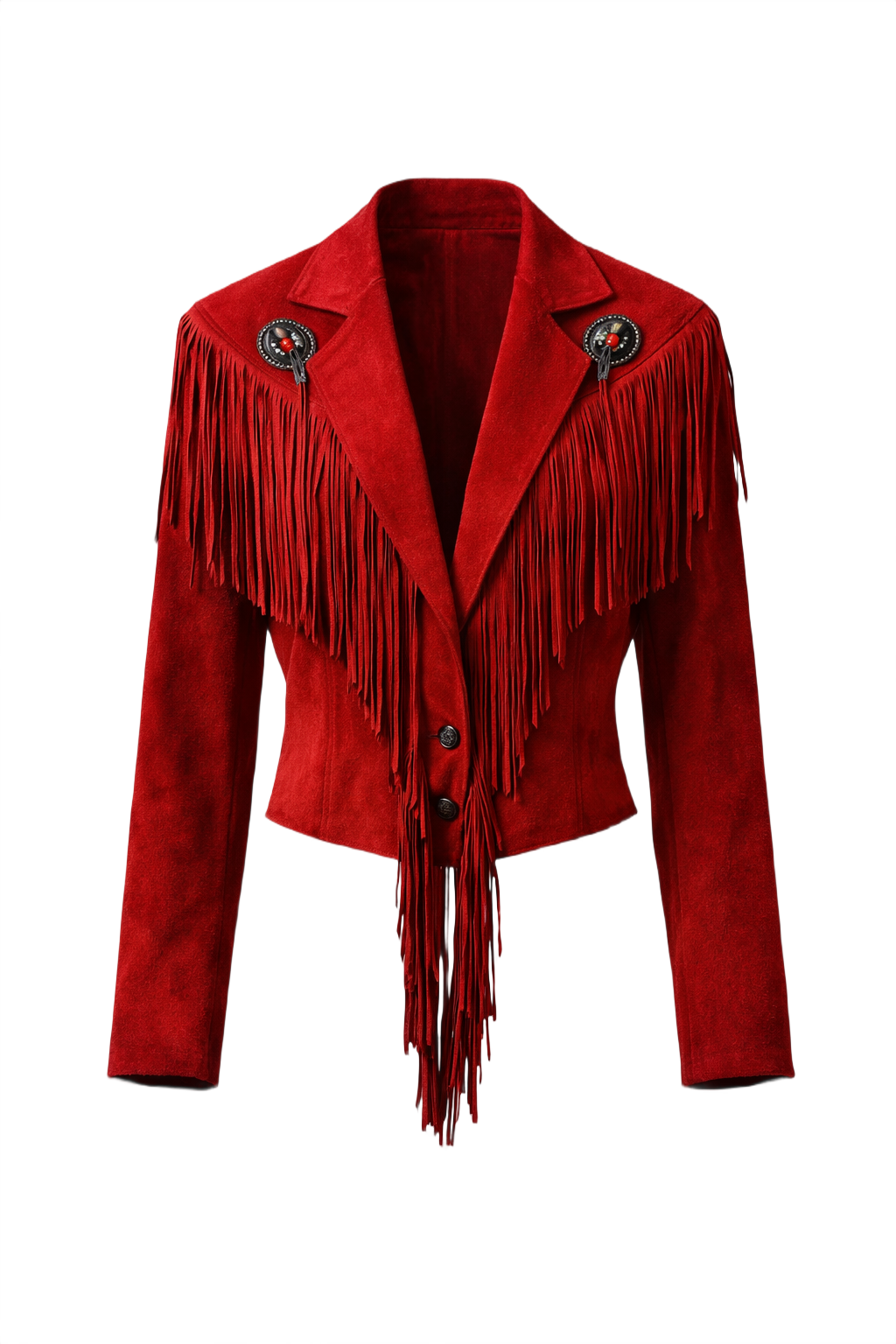 1970s Red Suede Jacket - Front View
