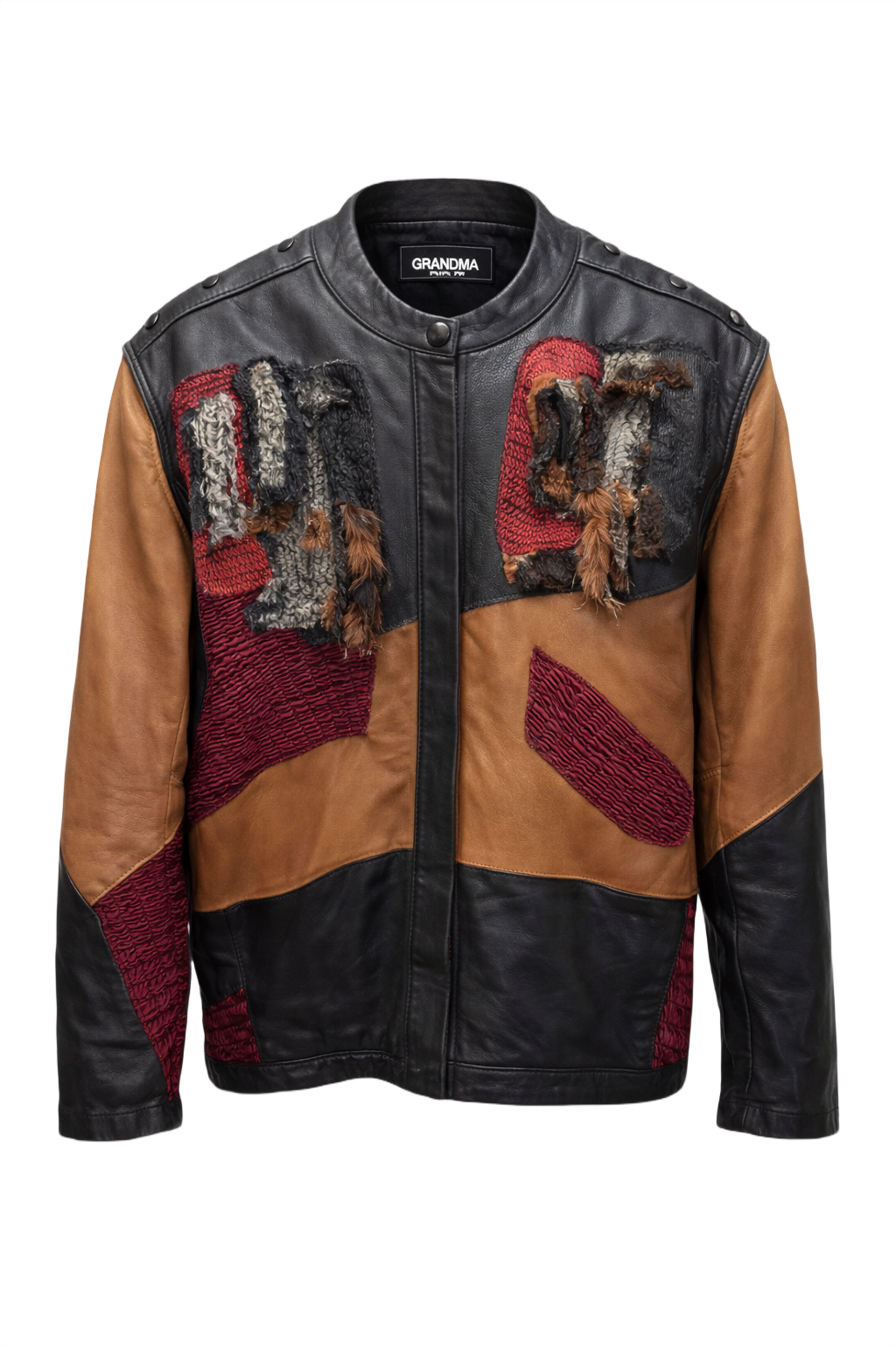 1970s Tan Leather Jacket - Front View
