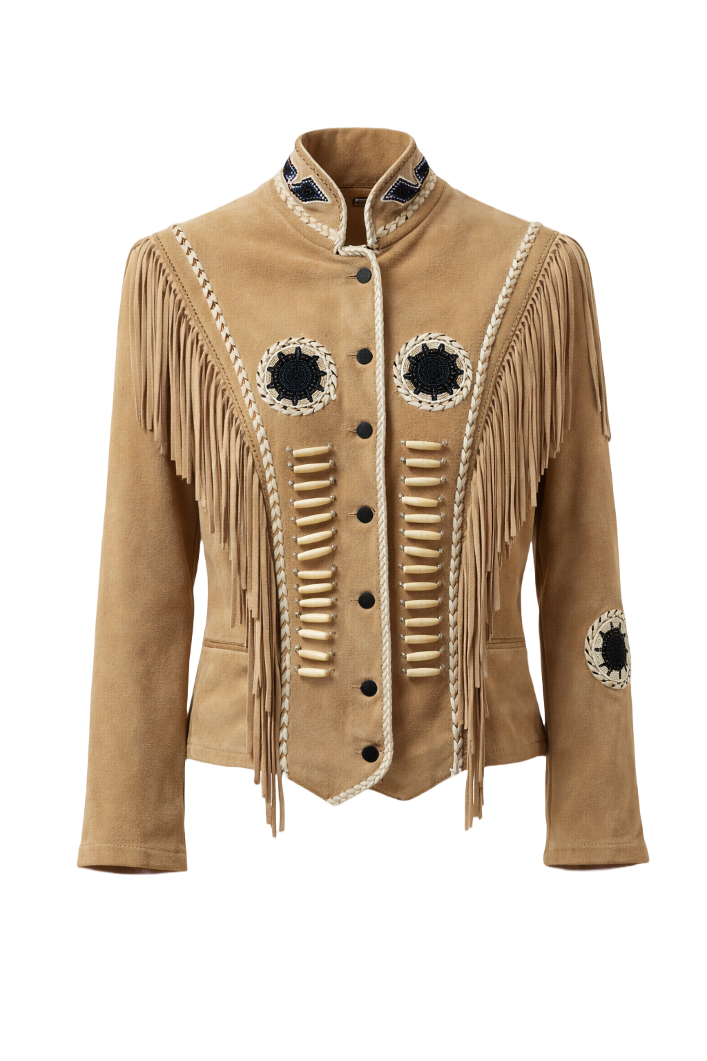 1970s Tan Suede Jacket - Front View