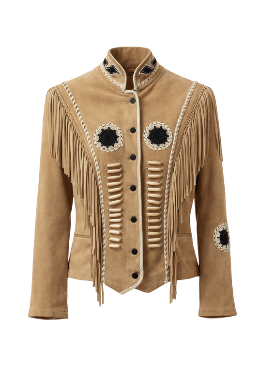 1970s Tan Suede Jacket - Front View