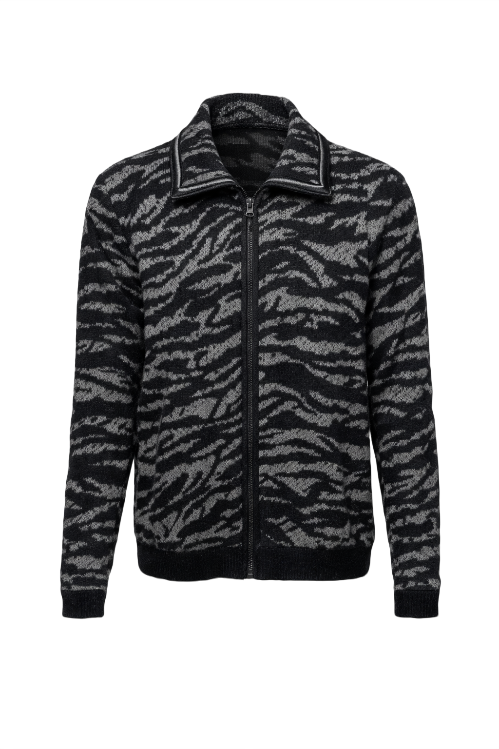 80s Black Synthetic Blend Jacket - Front View