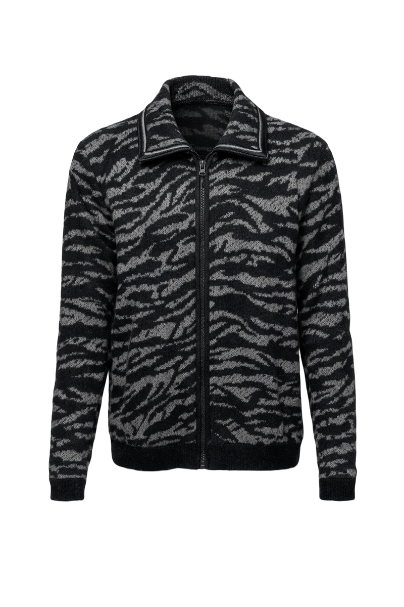 80s Black Synthetic Blend Jacket - Front View