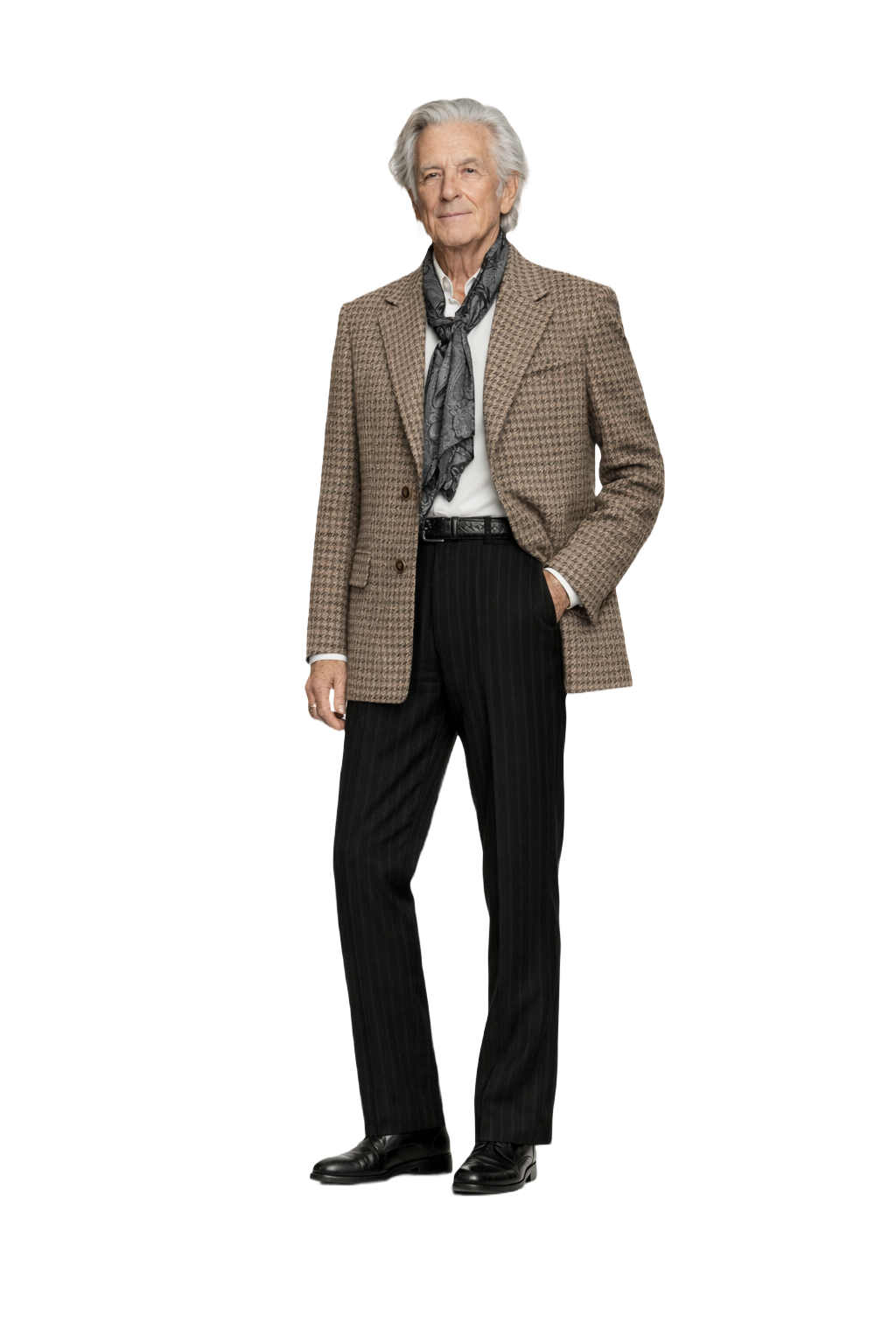 1970s Brown Wool Blend Blazer - Model