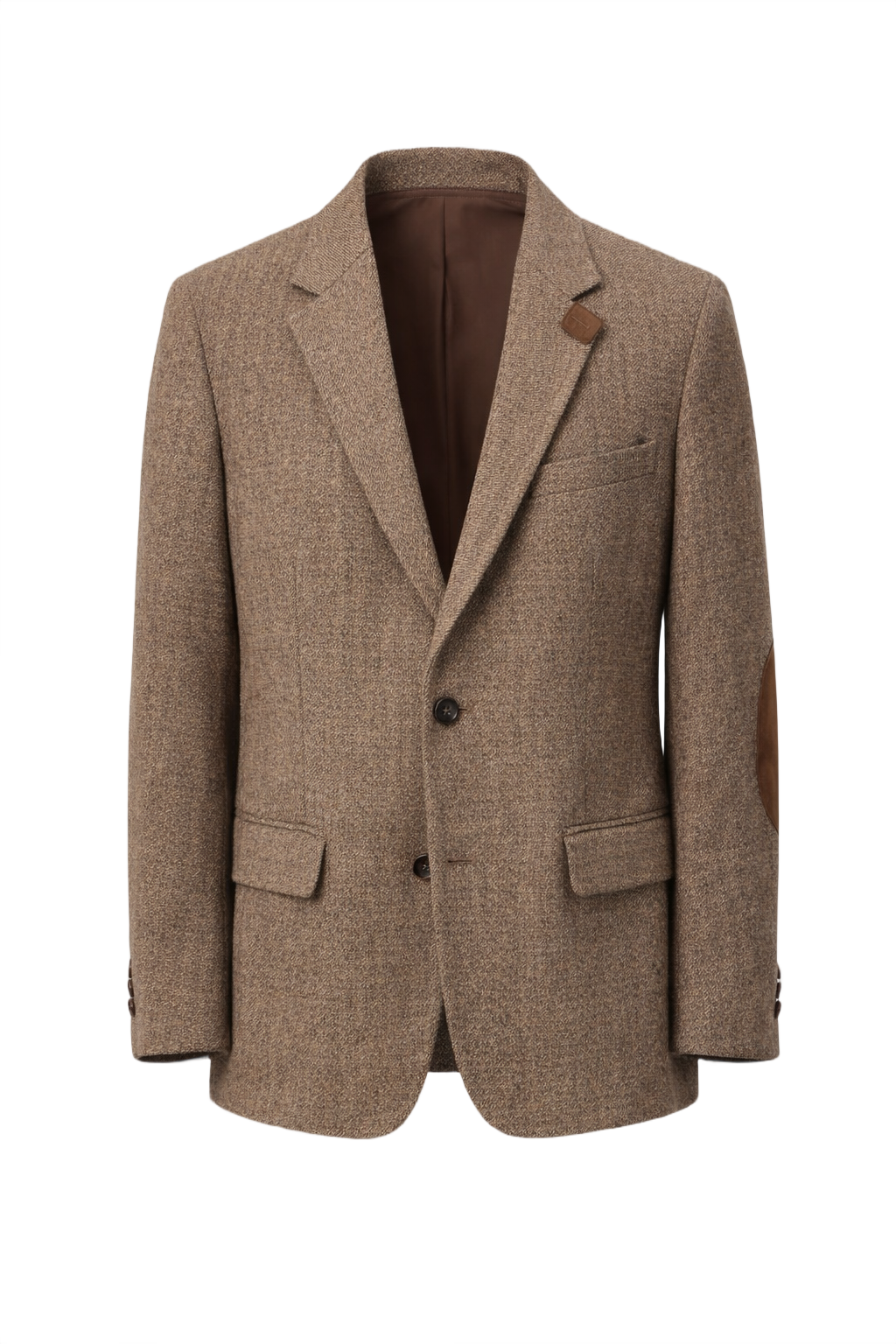 1970s Brown Wool Blazer - Front View