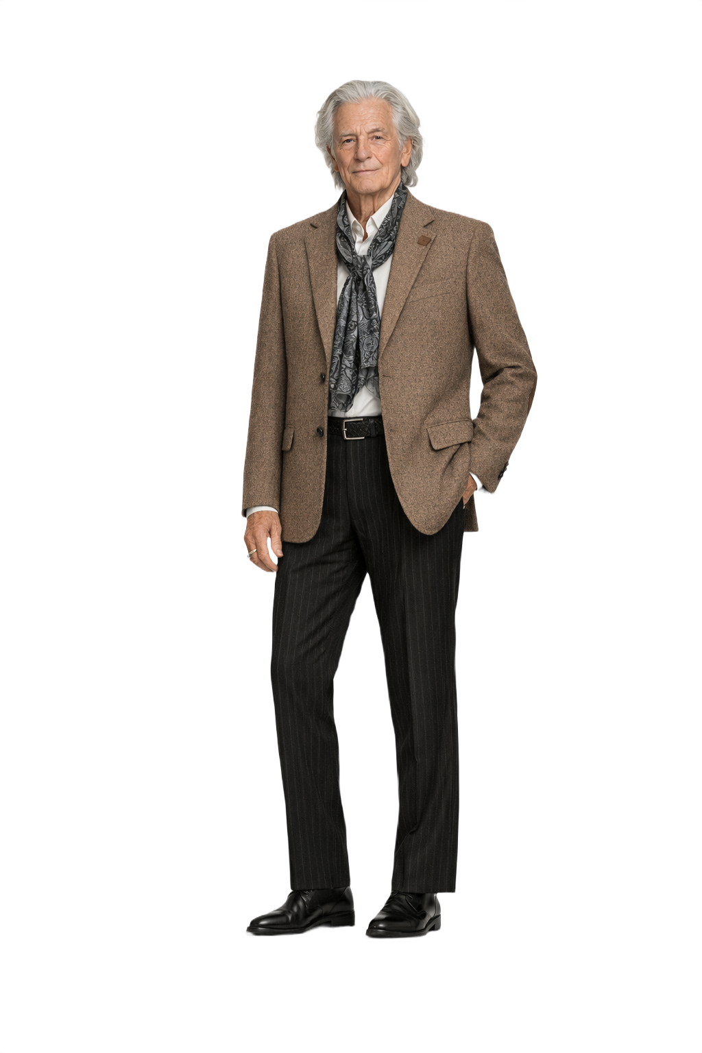 1970s Brown Wool Blazer - Model
