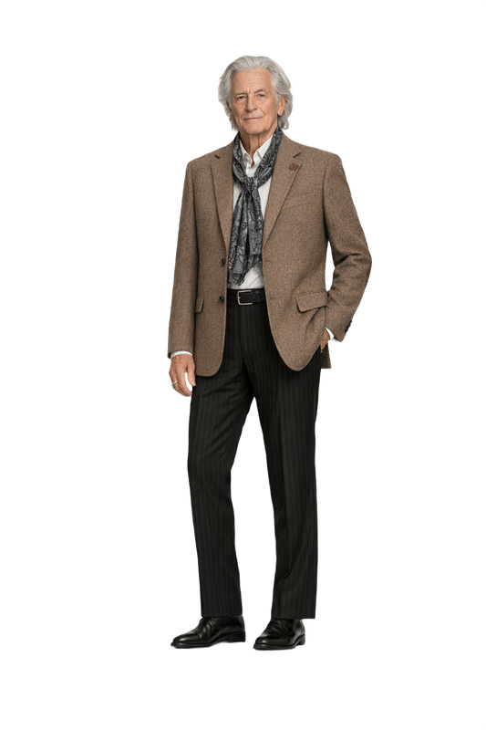 1970s Brown Wool Blazer - Model