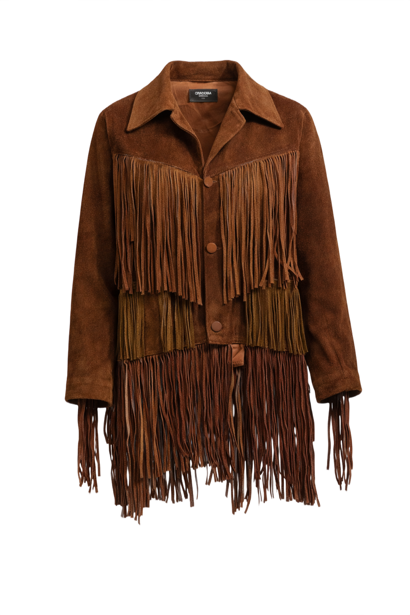 1970s Brown Suede Jacket - Front View