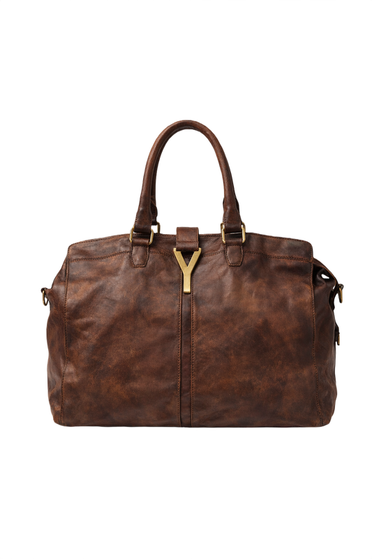 1990s Brown Leather Bag - Front View