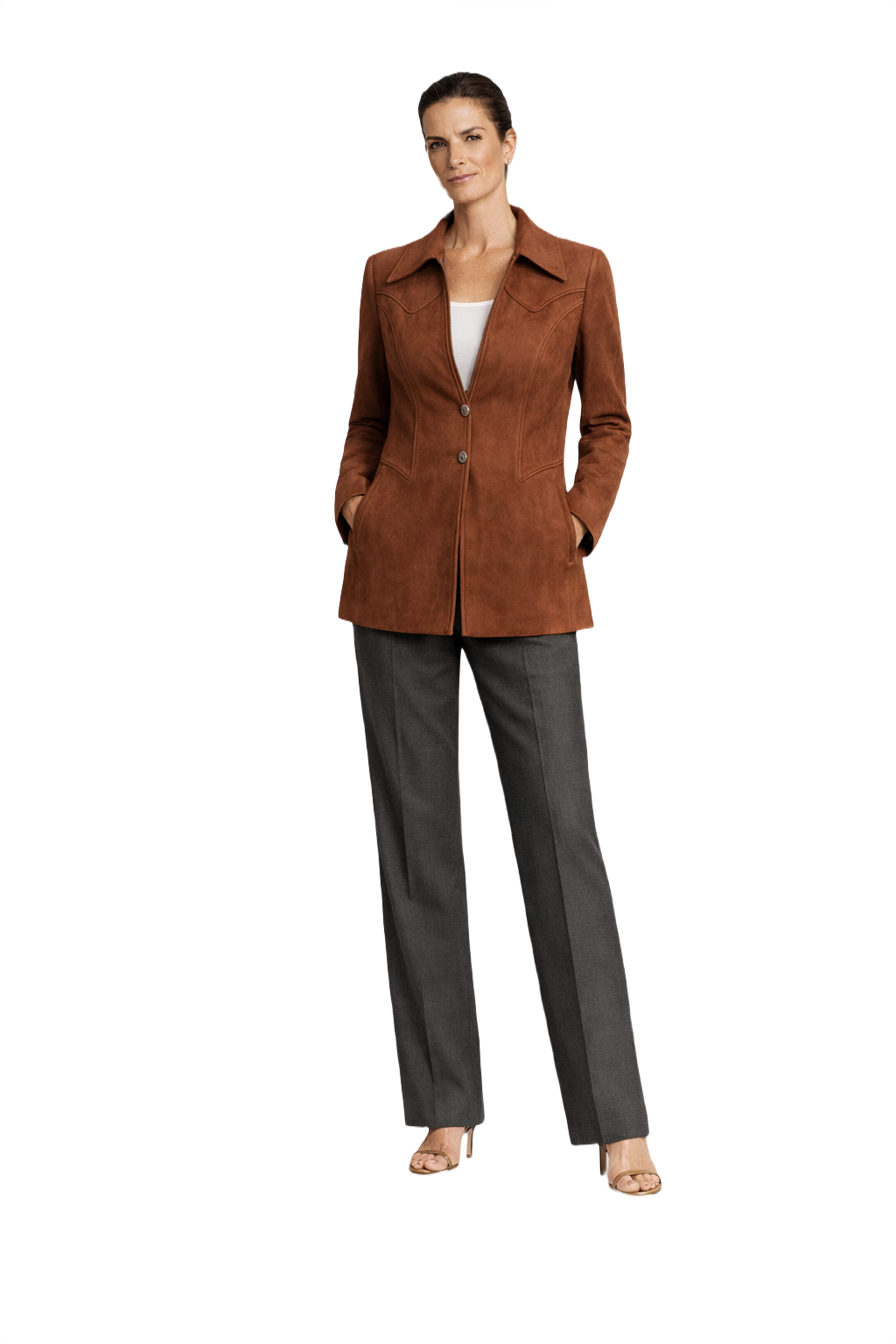 1990s Brown Corduroy Jacket - Model