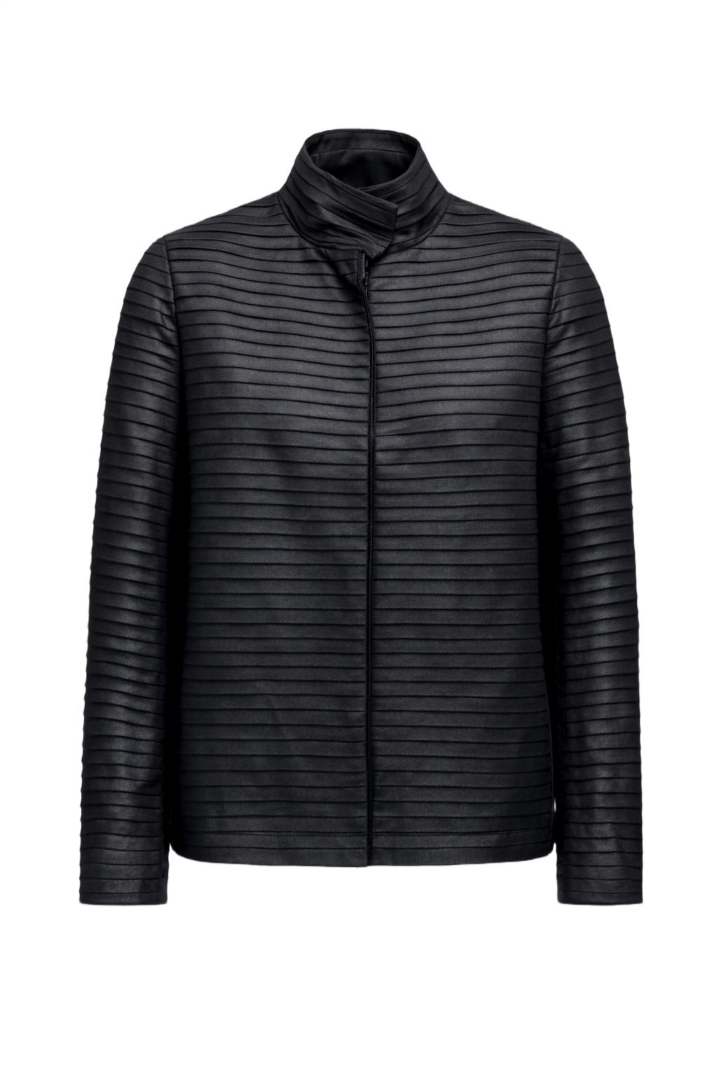 1990s Black Polyester Jacket - Front View