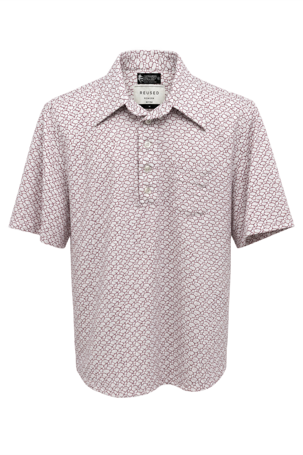 1970s White Polyester Shirt - Front View