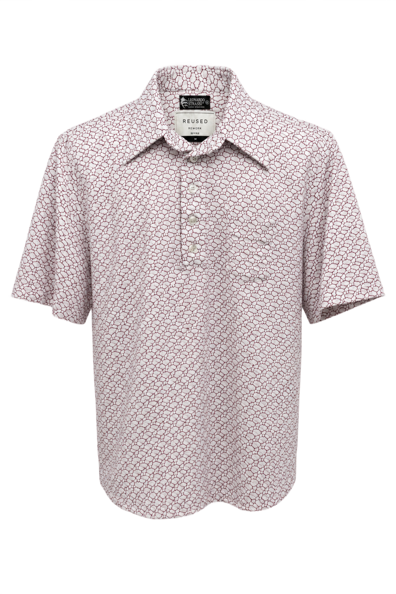 1970s White Polyester Shirt - Front View