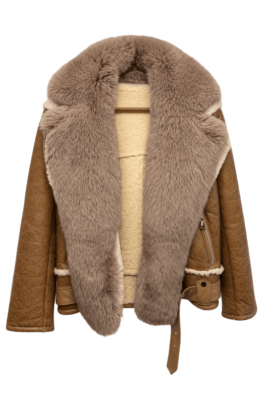 1990s Brown Leather Jacket - Front View