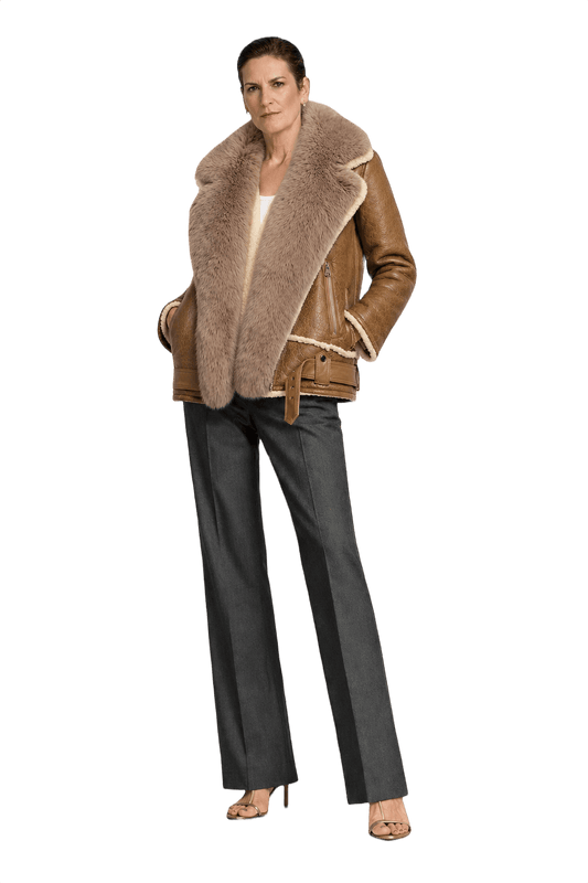1990s Brown Leather Jacket - Model